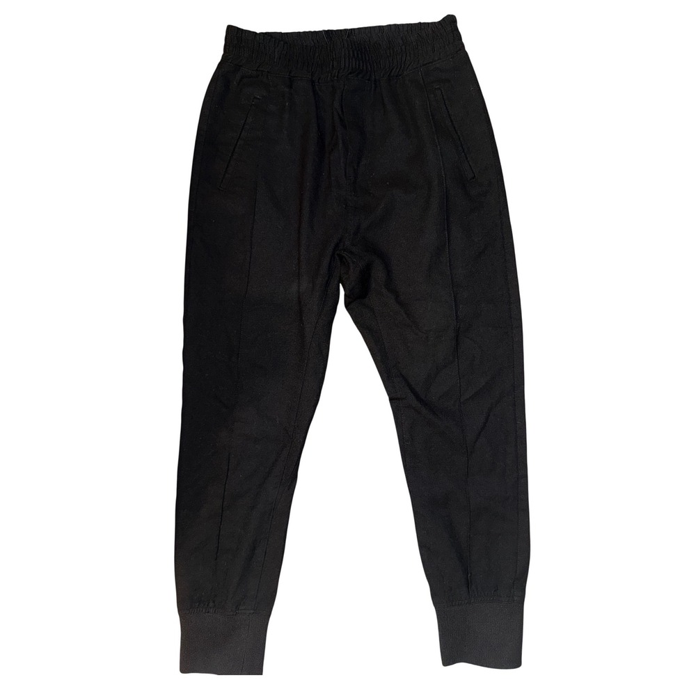 Wooyoungmi Paris Mens Black Textured‎ Jogger Pants Elastic Waist Size 50